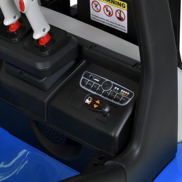 Погрузчик M 5989BLR-4 2, 4G, 1аккум12V9AH, 2мотора 35W, MP3, USB, TF, EVA/пласт., музыка, кожа, голубой mp-302891 фото