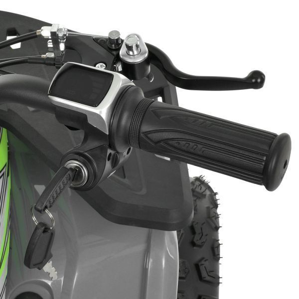 Квадроцикл HB-FFA1000-11-5(MP3) Мотор 1000W безщеточ., 4аккум.12V/12AH, 26,5 км/ч, до 65 кг, муз, свет, BLUETOOTH, SD, серо-зеленый mp-336658 фото
