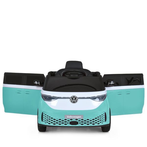 Детский электромобиль Volkswagen ID Buzz M 6281EBLR-15, 2 мотора по 35W, EVA, экокожа, Bluetooth, MP3, USB, бирюзовый mp-326472 фото