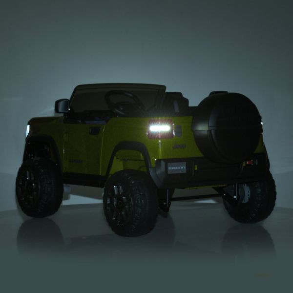 Детский электромобиль Джип Jeep Recon JJ2500EBLR-5 двухместный, 4 мотора по 25W, EVA, кожа, MP3, USB, Bluetooth, зеленый mp-335081 фото