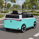 Детский электромобиль Volkswagen ID Buzz M 6281EBLR-15, 2 мотора по 35W, EVA, экокожа, Bluetooth, MP3, USB, бирюзовый mp-326472 фото 5