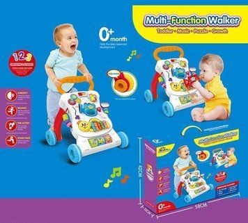 Каталка-ходунки YL 406 світло, звук, мелодії, знімна панель, фрази на англійській мові, в коробці igr-97609 фото