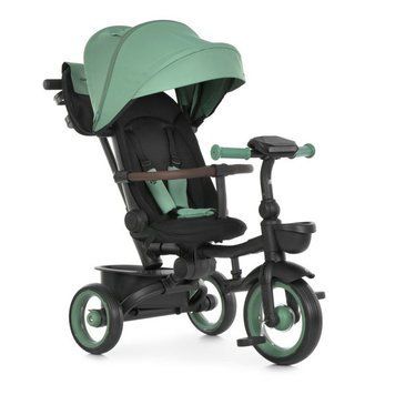Велосипед MT 1038-1 Sea Green 3 колеса EVA, поворотн, складний, батьківська ручка, багажник,корзина,зелений mp-338348 фото