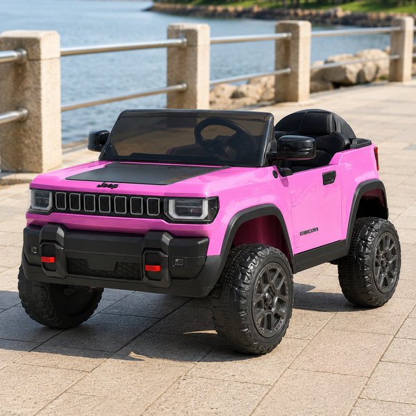 Детский электромобиль Джип Jeep Recon JJ2500EBLR-8 двухместный, 4 мотора по 25W, EVA, кожа, MP3, USB, Bluetooth, розовый mp-335082 фото