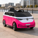 Детский электромобиль Volkswagen ID Buzz M 6281EBLR-8, 2 мотора по 35W, EVA, экокожа, Bluetooth, MP3, USB, розовый mp-326473 фото 3