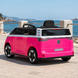 Детский электромобиль Volkswagen ID Buzz M 6281EBLR-8, 2 мотора по 35W, EVA, экокожа, Bluetooth, MP3, USB, розовый mp-326473 фото 2