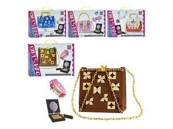 Конструктор сумочка Girl&rsquo;s Bag 123-910-1-2-3, зі стікерами, пластик, 4 види (ціна за 1 шт) bab-372335 фото