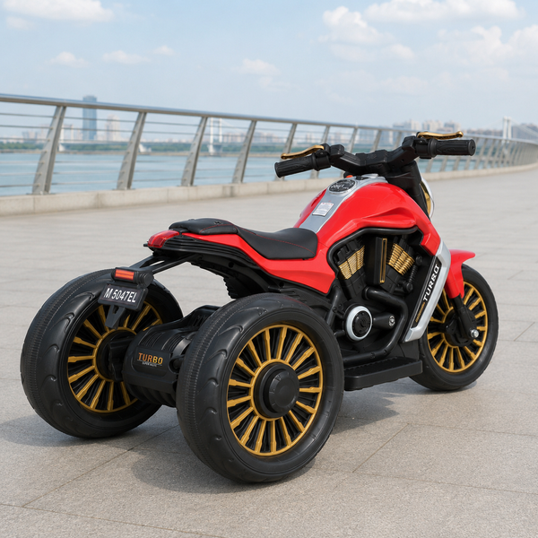 Дитячий мотоцикл Bambi M 5048EL-3 Harley-Davidson V-Rod червоний, 2 мотори по 25W, EVA, шкіра, MP3, USB, Bluetooth mp-285809 фото
