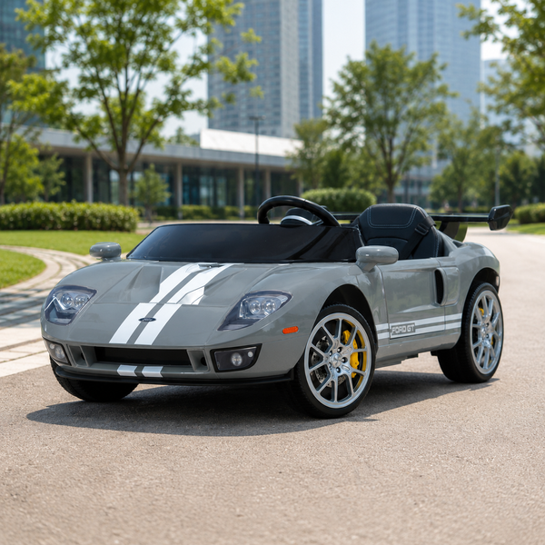 Детский электромобиль Ford GT M 6107EBLR-11 серый, 4 мотора по 90W, Bluetooth, кожа mp-328332 фото