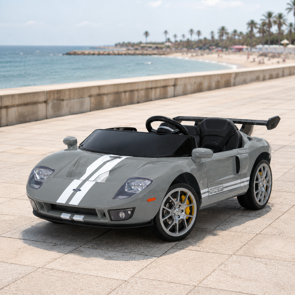 Детский электромобиль Ford GT M 6107EBLR-11 серый, 4 мотора по 90W, Bluetooth, кожа mp-328332 фото