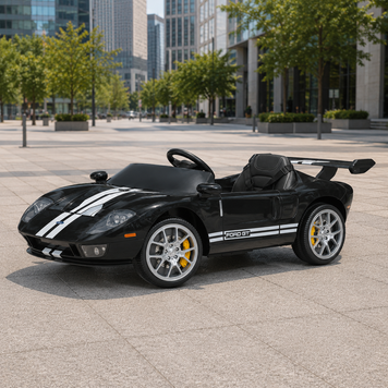 Детский электромобиль Ford GT M 6107EBLR-2 черный, 4 мотора по 90W, Bluetooth, кожа mp-328333 фото