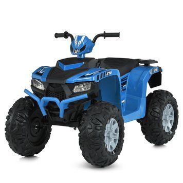 Квадроцикл M 6060EL-4(24V) 1шт 2*35W, 1*24V5AH, EVA, USB, BLUETOOTH, TF, шкіра, світло, синій mp-309357 фото