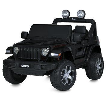 Дитячий електромобіль Джип Jeep Wrangler Rubicon Bambi M 4176 EBLRS-2 фарбований чорний, 4 мотори по 35W, MP3, Bluetooth, EVA, шкіра mp-307377 фото
