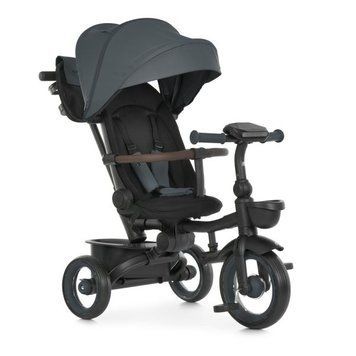Велосипед MT 1038-1 Magnet Gray 3 колеса EVA, поворотн, складний, батьківська ручка, багажник,корзина,темно-сірий mp-338417 фото