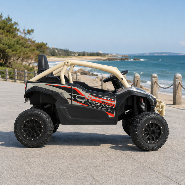 Дитячий електромобіль Джип Баггі Kawasaki JS330EBLR-13 бежевий, 4 мотори по 35W, EVA, екошкіра, MP3, Bluetooth mp-335084 фото