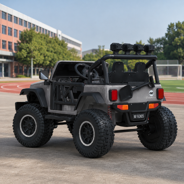 Джип M 6065EBLR-11 2.4G на радиоуправлении, 1акум24V7AH, 2мотора45W, BLUETOOTH, EVA, музыка, шкіра, свет, сірий mp-308890 фото