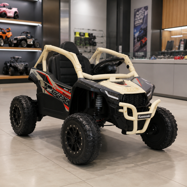 Дитячий електромобіль Джип Баггі Kawasaki JS330EBLR-13 бежевий, 4 мотори по 35W, EVA, екошкіра, MP3, Bluetooth mp-335084 фото