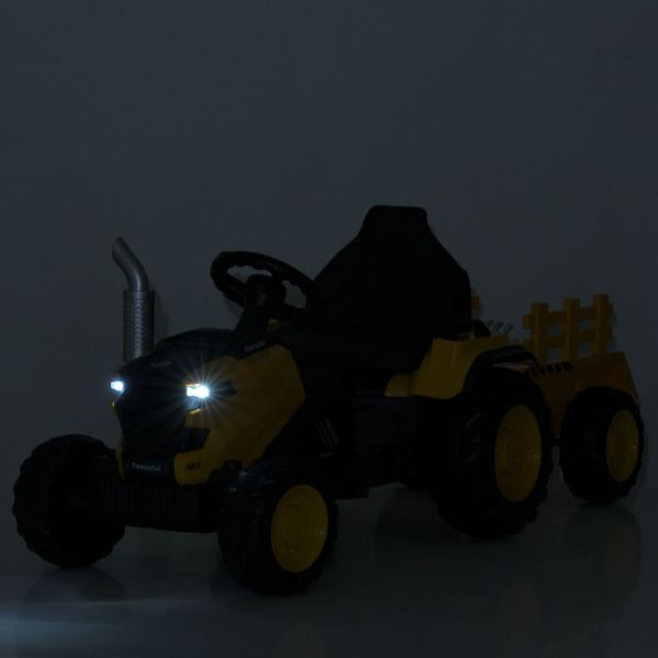 Трактор M 6261EBLR-6 2,4G на радиоуправлении, 1акум12V7AH, 2*35W, MP3, USB, TF, BLUETOOTH, EVA, музыка, свет, кожа, желтый mp-327955 фото