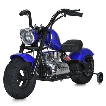 Мотоцикл M 6016AL-4 36V 1шт 2*18V9AH, 1*350W, USB, BLUETOOTH, TF, шкіра, синій mp-306657 фото