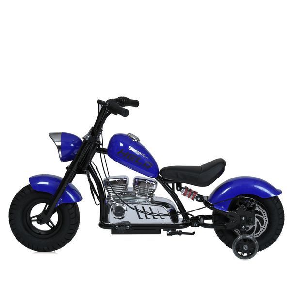 Мотоцикл M 6016AL-4 36V 1шт 2*18V9AH, 1*350W, USB, BLUETOOTH, TF, шкіра, синій mp-306657 фото