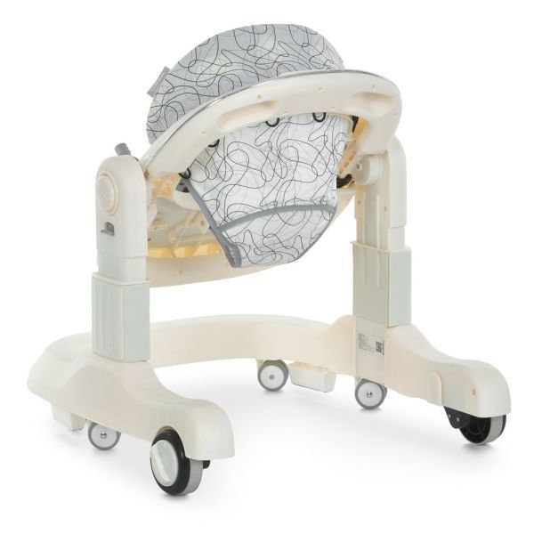 Ходунки ME 1200 URSA White 2в1 муз., пушер, колеса 6шт, свет, на батарейках, в кор, білий mp-330635 фото