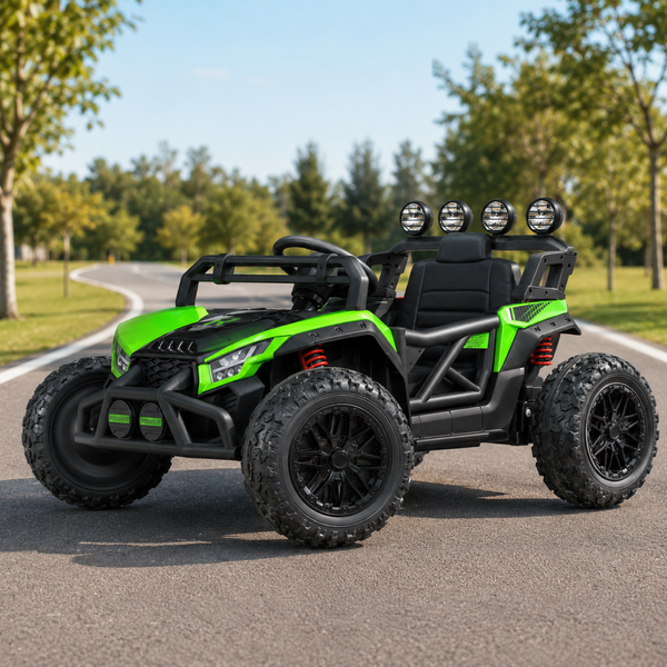 Багги M 6073EBLR-5 2, 4G на радиоуправлении, 2*12V7AH, 4*35W, USB, BLUETOOTH, EVA, музыка, свет, кожа, зеленый mp-308888 фото