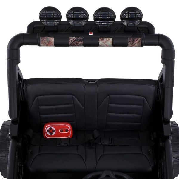 Детский электромобиль Джип Toyota FJ Cruiser 2566AEBLR-18 двухместный, 4 мотора по 35W, EVA, кожа, MP3, USB, Bluetooth, камуфляжно-коричневый mp-317641 фото