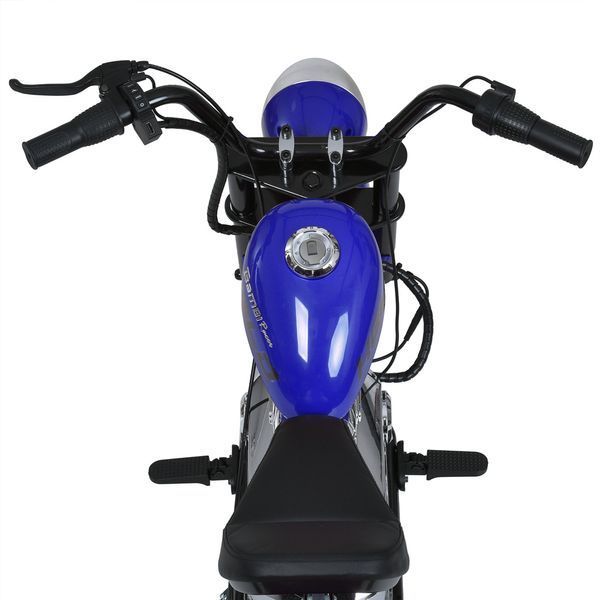 Мотоцикл M 6016AL-4 36V 1шт 2*18V9AH, 1*350W, USB, BLUETOOTH, TF, шкіра, синій mp-306657 фото
