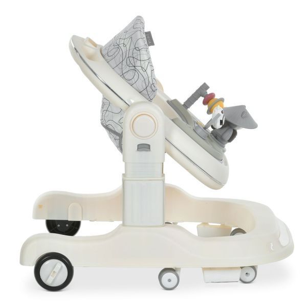 Ходунки ME 1200 URSA White 2в1 муз., пушер, колеса 6шт, свет, на батарейках, в кор, білий mp-330635 фото