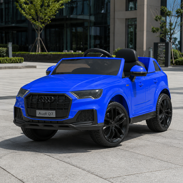 Детский электромобиль Джип Audi Q7 M 5796EBLRS-4 с автопокраской, 2 мотора по 35W, EVA, экокожа, MP3/USB/Bluetooth, синий mp-335797 фото