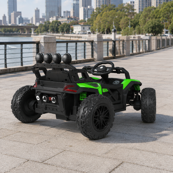 Багги M 6073EBLR-5 2, 4G на радиоуправлении, 2*12V7AH, 4*35W, USB, BLUETOOTH, EVA, музыка, свет, кожа, зеленый mp-308888 фото