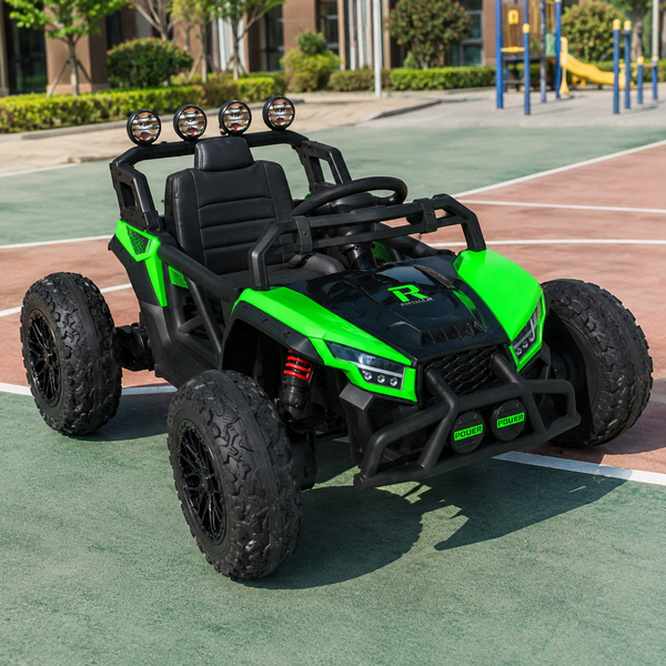 Багги M 6073EBLR-5 2, 4G на радиоуправлении, 2*12V7AH, 4*35W, USB, BLUETOOTH, EVA, музыка, свет, кожа, зеленый mp-308888 фото
