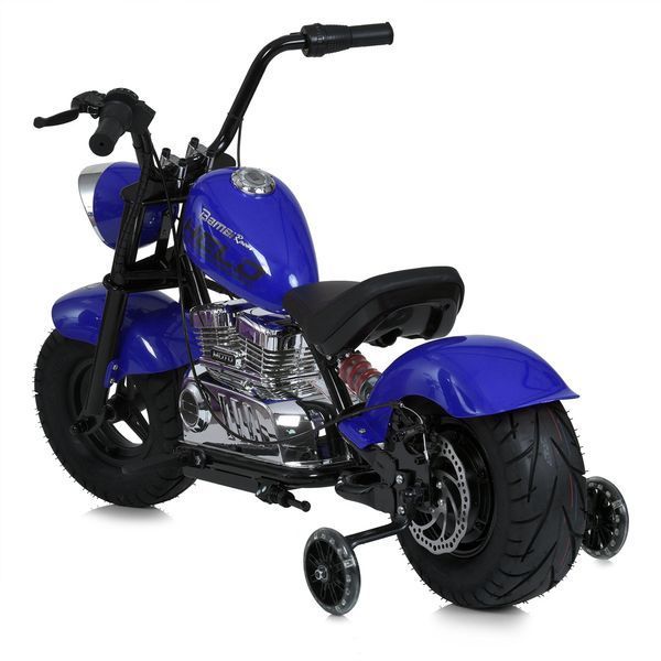 Мотоцикл M 6016AL-4 36V 1шт 2*18V9AH, 1*350W, USB, BLUETOOTH, TF, шкіра, синій mp-306657 фото