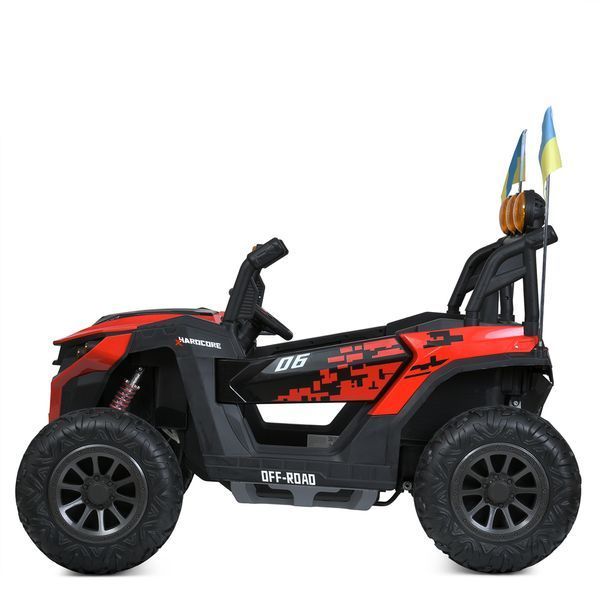 Джип M 6019EBLR-3 2, 4G на радиоуправлении, 2*12V12AH, 4*45W, MP3, USB, TF, BLUETOOTH, EVA, APP, шкіра, музыка, свет, червоний mp-304787 фото