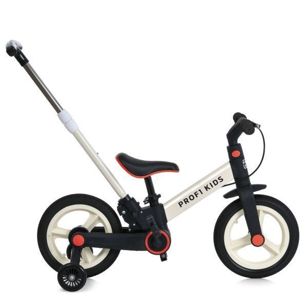 Велосипед-трансформер PROFI KIDS 12 д. MB 1021-2 3в1, 2 колеса,гума (антипрокол), стал.рама, кермо,білий, нейлон.вилка, обід РР, ексцентрик сид, бат.ручка, складний mp-303306 фото
