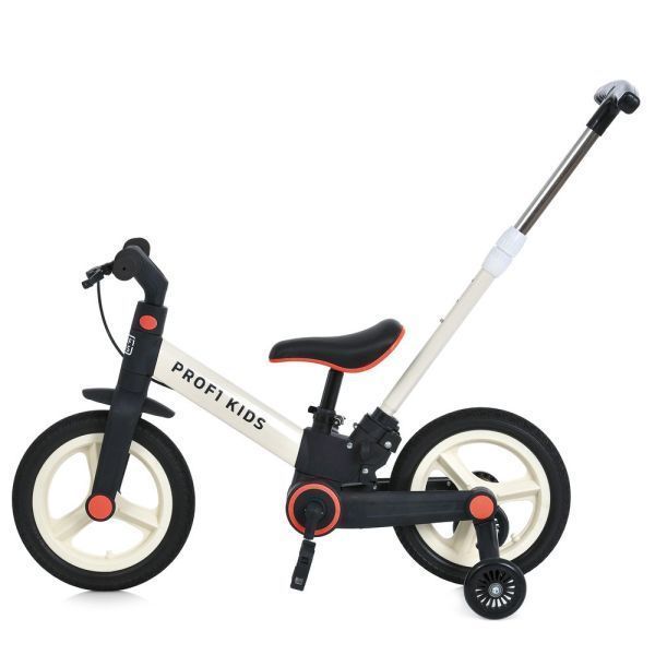 Велосипед-трансформер PROFI KIDS 12 д. MB 1021-2 3в1, 2 колеса,гума (антипрокол), стал.рама, кермо,білий, нейлон.вилка, обід РР, ексцентрик сид, бат.ручка, складний mp-303306 фото