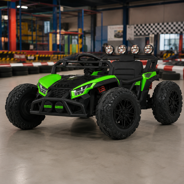 Багги M 6073EBLR-5 2, 4G на радиоуправлении, 2*12V7AH, 4*35W, USB, BLUETOOTH, EVA, музыка, свет, кожа, зеленый mp-308888 фото