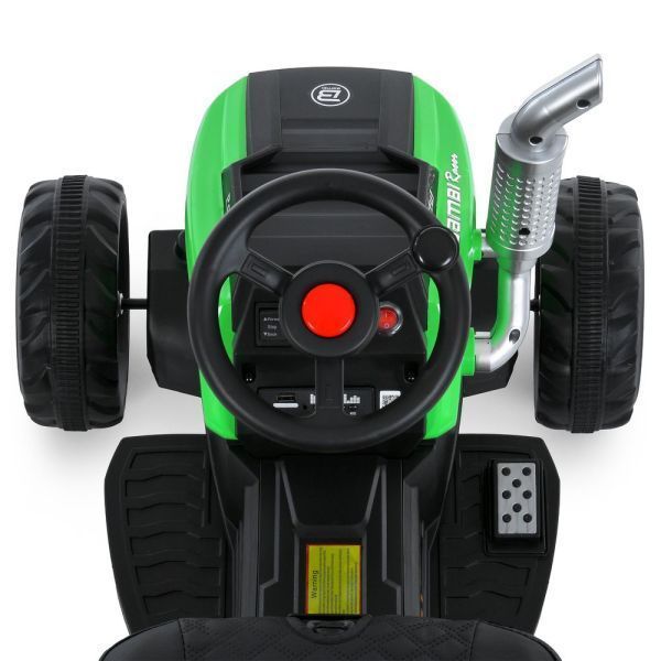 Дитячий електромобіль трактор Ford-New Holland M 6261EBLR-5 з причепом і пультом, 2 мотори по 35W, EVA, екошкіра, MP3, Bluetooth, зелений mp-327954 фото