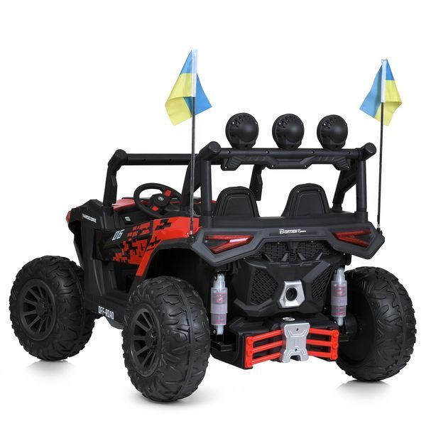 Джип M 6019EBLR-3 2, 4G на радиоуправлении, 2*12V12AH, 4*45W, MP3, USB, TF, BLUETOOTH, EVA, APP, шкіра, музыка, свет, червоний mp-304787 фото
