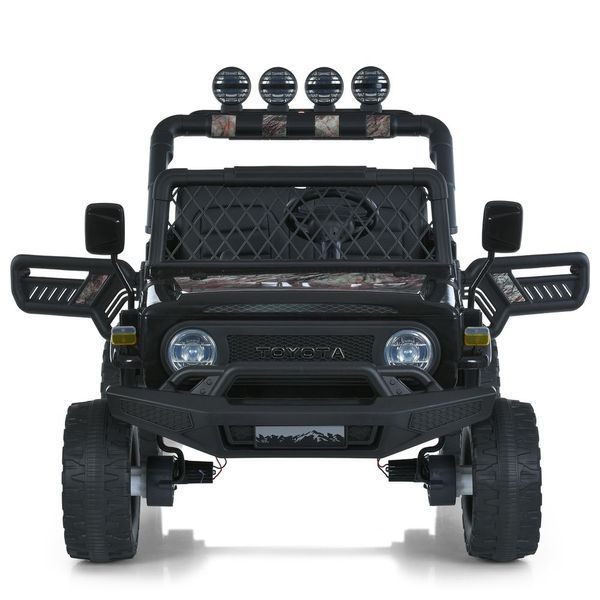 Детский электромобиль Джип Toyota FJ Cruiser 2566AEBLR-18 двухместный, 4 мотора по 35W, EVA, кожа, MP3, USB, Bluetooth, камуфляжно-коричневый mp-317641 фото
