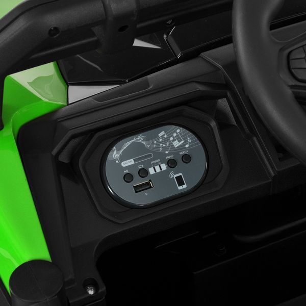 Багги M 6073EBLR-5 2, 4G на радиоуправлении, 2*12V7AH, 4*35W, USB, BLUETOOTH, EVA, музыка, свет, кожа, зеленый mp-308888 фото