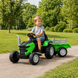 Дитячий електромобіль трактор Ford-New Holland M 6261EBLR-5 з причепом і пультом, 2 мотори по 35W, EVA, екошкіра, MP3, Bluetooth, зелений mp-327954 фото 1