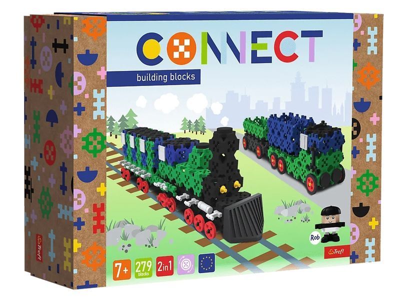 Конструктор 2в1 Trefl Connect Поїзд, 279 елементів 61976 bab-396109 фото