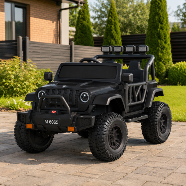 Джип M 6065EBLR-2 2.4G на радіокеруванні, 1акум24V7AH, 2мотора45W, BLUETOOTH, EVA, музика, шкіра, світло, чорний mp-308891 фото