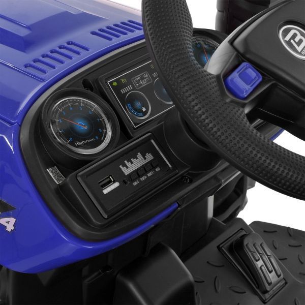 Трактор M 6260EBLR-4(24V) (1шт) р/к2,4G, с прицепом, 1акум24V7AH, 2моторы95W, муз, свет, MP3, USB, BLUETOOTH, TF, колесаEVA, синий mp-329842 фото