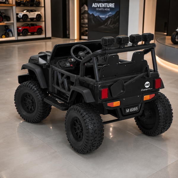 Джип M 6065EBLR-2 2.4G на радіокеруванні, 1акум24V7AH, 2мотора45W, BLUETOOTH, EVA, музика, шкіра, світло, чорний mp-308891 фото