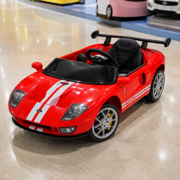 Детский электромобиль Ford GT M 6107EBLR-3 красный, 4 мотора по 90W, Bluetooth, кожа mp-328334 фото