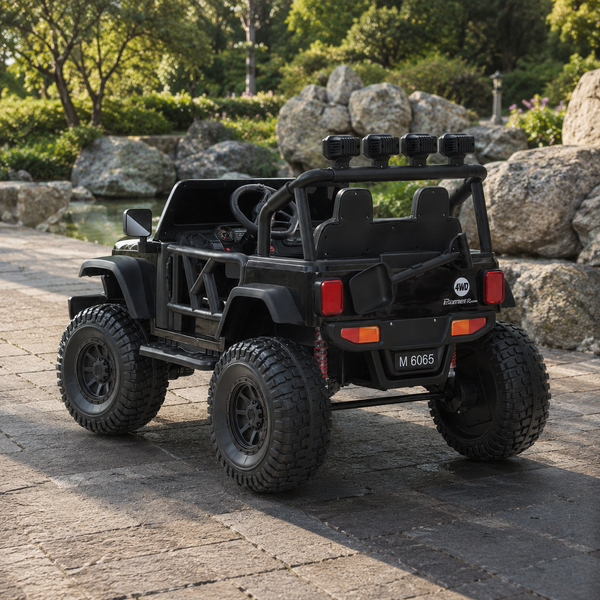 Джип M 6065EBLR-2 2.4G на радіокеруванні, 1акум24V7AH, 2мотора45W, BLUETOOTH, EVA, музика, шкіра, світло, чорний mp-308891 фото
