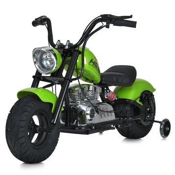 Мотоцикл M 6016AL-5 36V 1шт 2*18V9AH, 1*350W, USB, BLUETOOTH, TF, шкіра, зелений mp-306658 фото