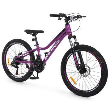 Велосипед PROFI BALANCE 24 д. BL-2403 алюм.рама 11",SKD85%,SHIMANO 21SP,швидкознім.кол.,промпідш.,фуксія mp-347978 фото